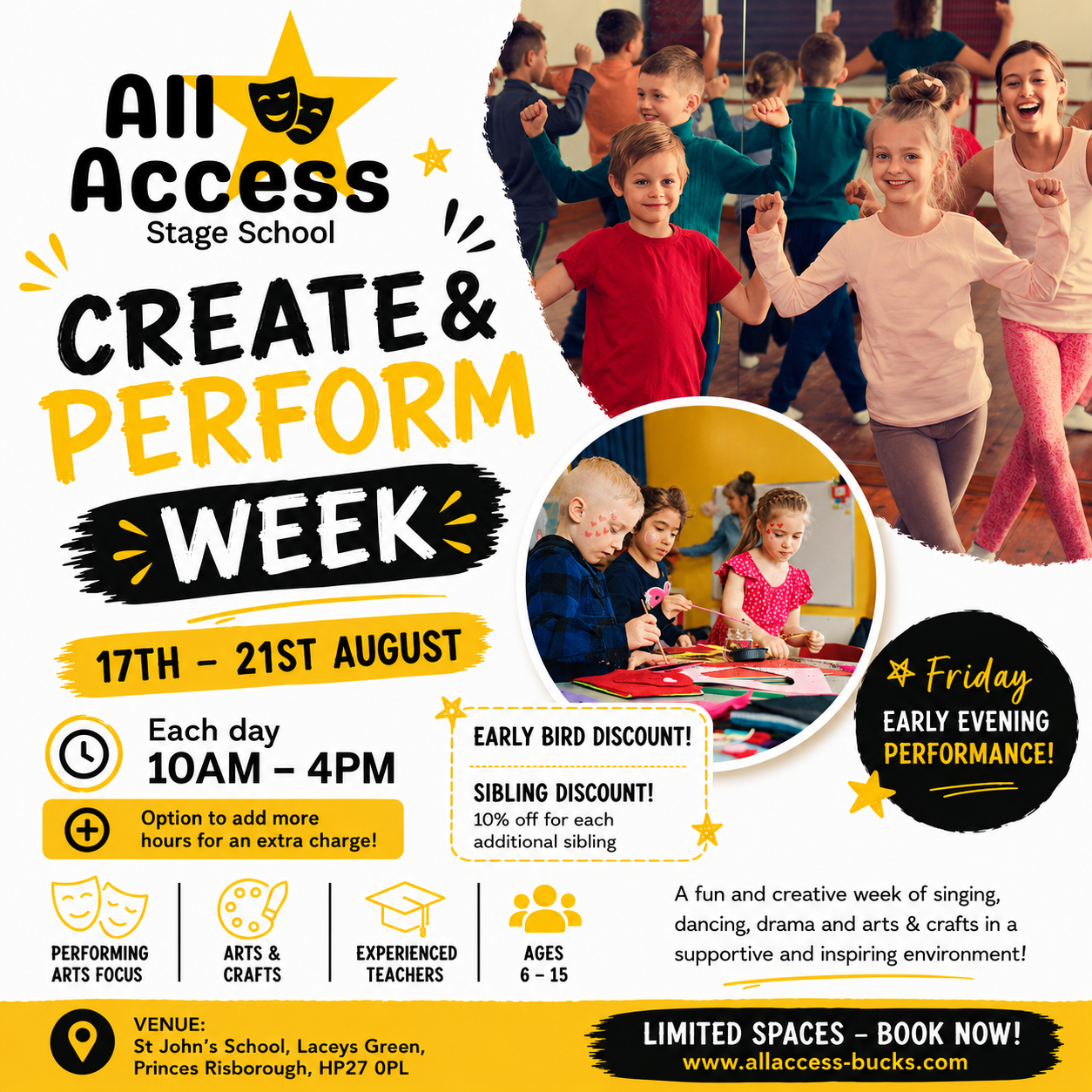 Create & Perform Week | Summer Holiday Club Near Princes Risborough